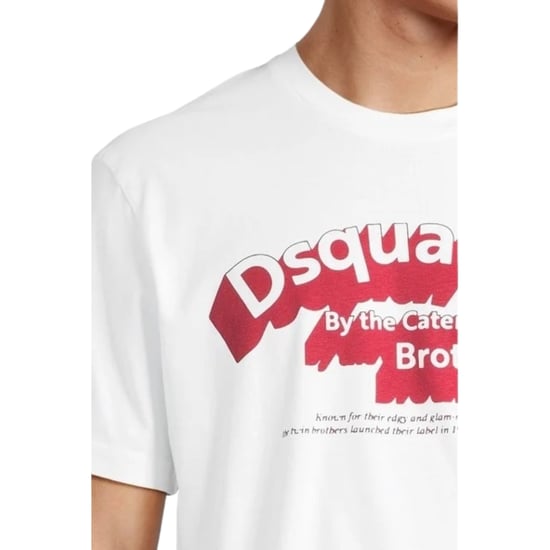 Dsquared2 T-shirt Mit Beflocktem Logo, Weiß - Image 5