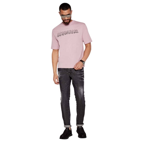 Dsquared2 Best Fade Loose Fit Cartoon Logo T-shirt Dusty Antic Rose - Image 5