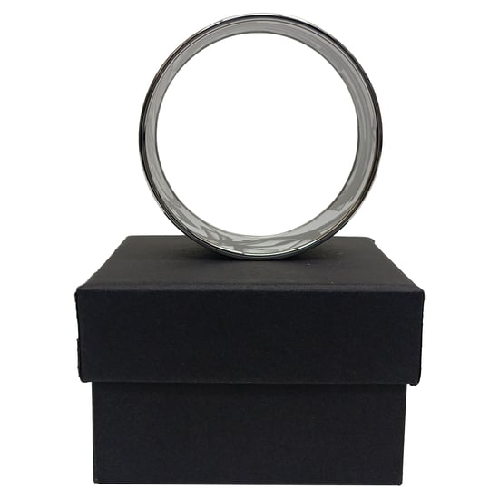 Hermès Bitte, Check-In Armreif aus schwarzem Metall - Image 6