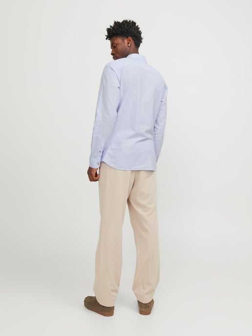 Jack & Jones Linnen Shirt   Blau - Image 3