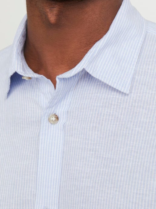 Jack & Jones Linnen Shirt   Blau - Image 4