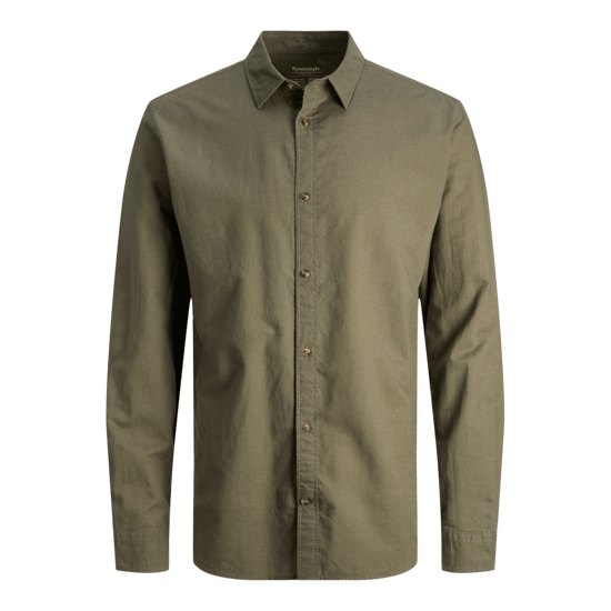 Jack & Jones Linnen Shirt Grun - Image 1
