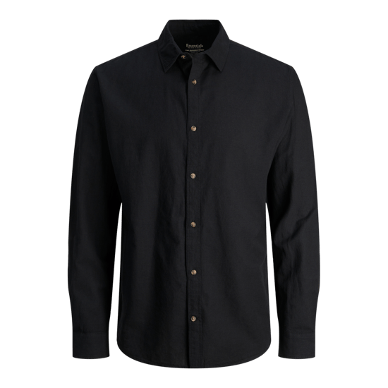 Jack & Jones Linnen Shirt Schwarz - Image 1