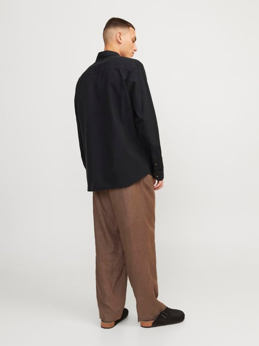 Jack & Jones Linnen Shirt   Schwarz - Image 3