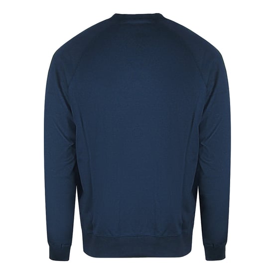 Diesel Distressed Logo Total Eclipse Blue Sweatshirt - Image 2