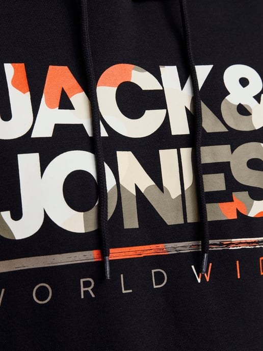Jack & Jones Luke Sweat Hood  Schwarz - Image 3