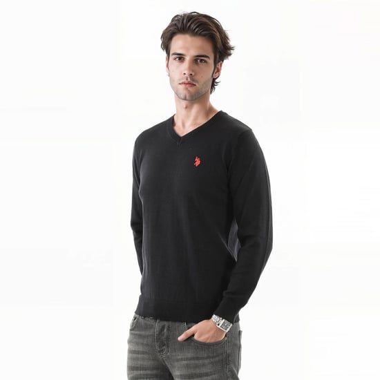 U.S. POLO ASSN. Herren V-Neck Pullover Classic Fit aus Baumwollmix - Image 4