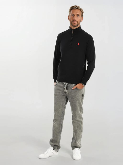U.S. POLO ASSN. Herren Half-Zip Strickpullover USKnooxx aus Baumwollmix - Image 3