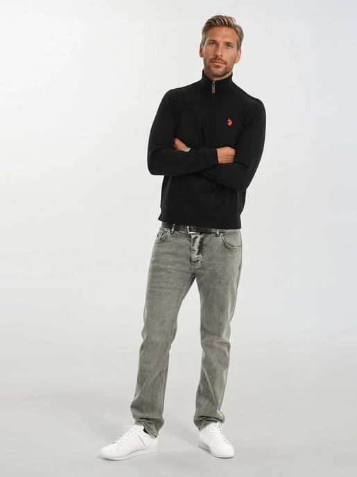U.S. POLO ASSN. Herren Half-Zip Strickpullover USKnooxx aus Baumwollmix - Image 5