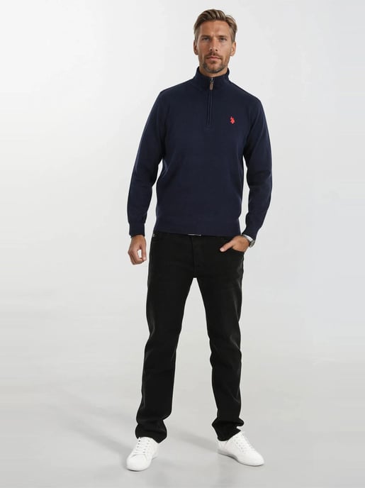 U.S. POLO ASSN. Herren Half-Zip Strickpullover USKnooxx aus Baumwollmix - Image 3