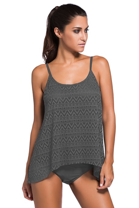 Spitzen-Tankini-Badeanzug-Set - Image 2
