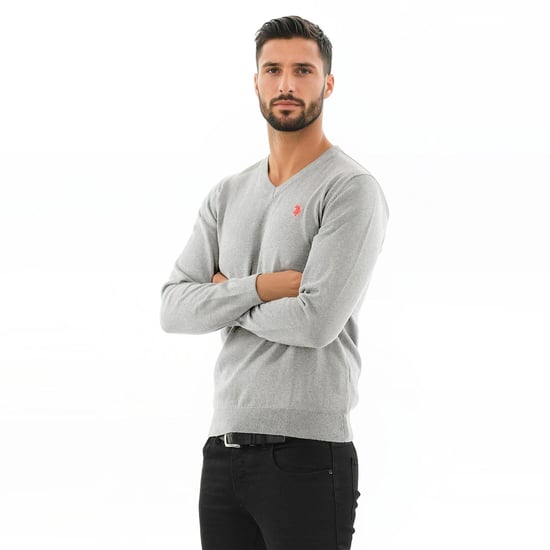 U.S. POLO ASSN. Herren V-Neck Pullover Classic Fit aus Baumwollmix - Image 4