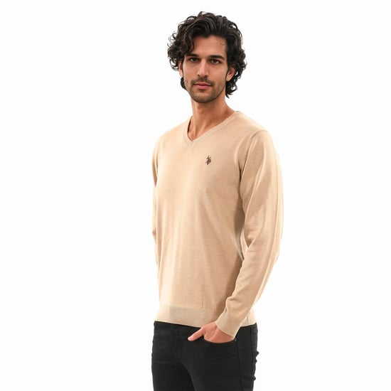 U.S. POLO ASSN. Herren V-Neck Pullover Classic Fit aus Baumwollmix - Image 4