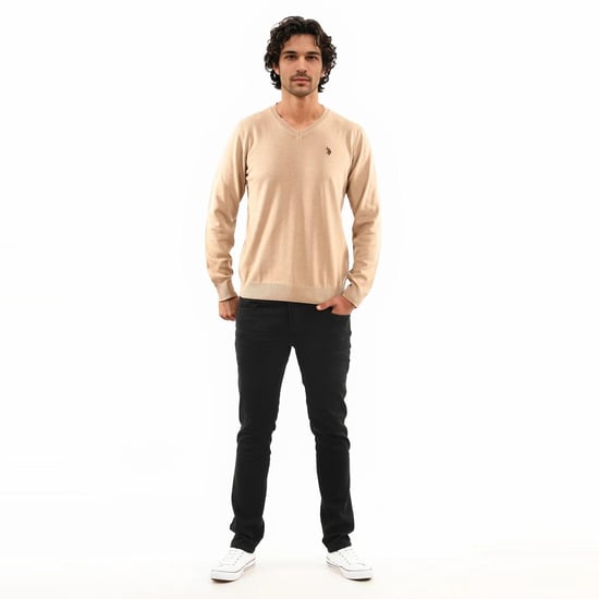 U.S. POLO ASSN. Herren V-Neck Pullover Classic Fit aus Baumwollmix - Image 3