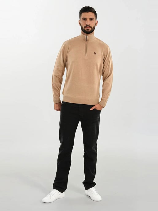 U.S. POLO ASSN. Herren Half-Zip Strickpullover USKnooxx aus Baumwollmix - Image 3