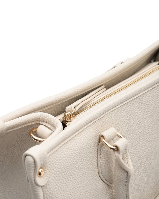 Mario Valentino Beigefarbene Polyethylen-Handtasche - Image 4