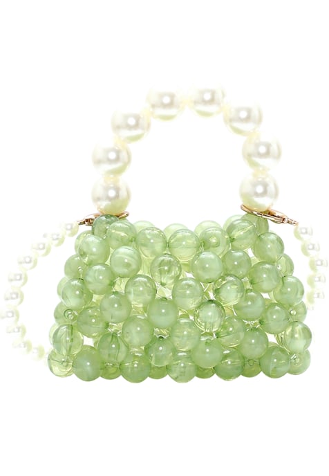 Mymo Handtasche Damen Grün Weiss - Image 1