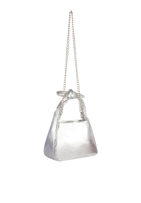 Mymo Metallic-Tasche Damen Silber - Image 2