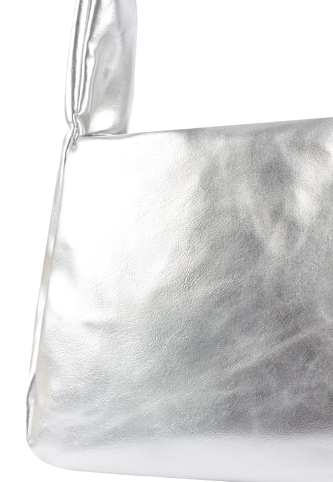 Mymo Metallic-Tasche Damen Silber - Image 5