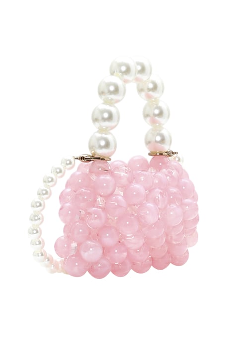 Mymo Handtasche Damen rosa weiss - Image 4