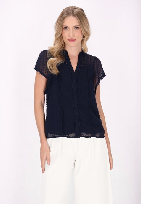 Dreimaster Bluse Frauen Marine - Image 3