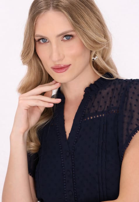 Dreimaster Bluse Frauen Marine - Image 5