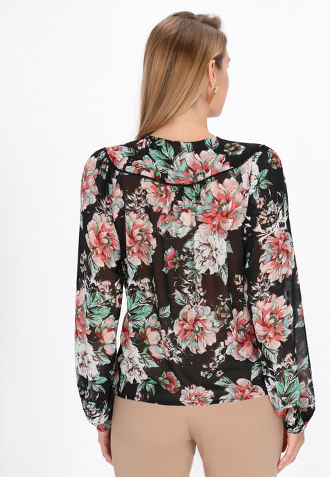 usha Bluse Frauen schwarz mehrfarbig - Image 4