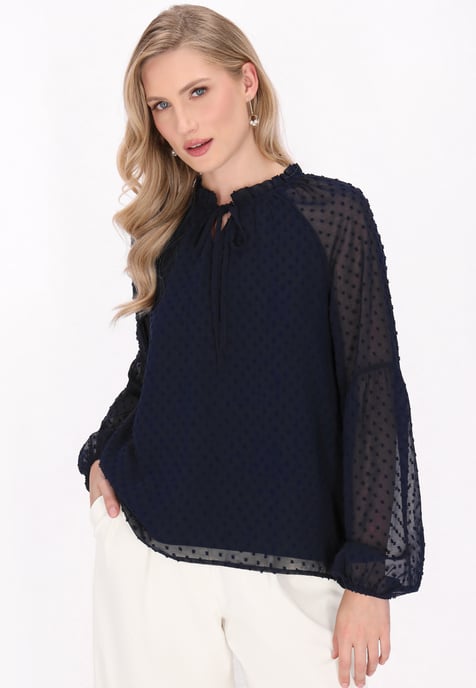 Dreimaster Bluse Frauen Marine - Image 3
