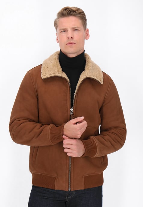 Dreimaster Jacke Männer Cognac - Image 3
