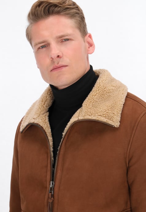 Dreimaster Jacke Männer Cognac - Image 5