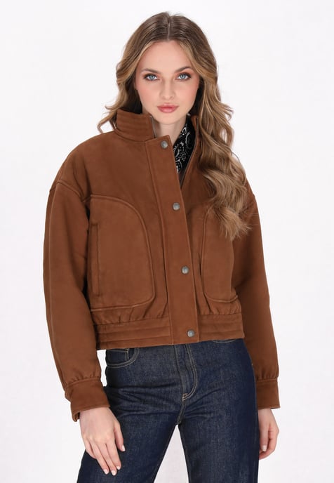 Dreimaster Jacke Frauen Cognac - Image 3