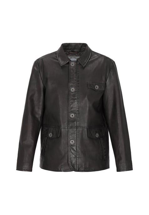 Dreimaster Lederjacke Männer dunkelbraun - Image 1