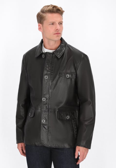 Dreimaster Lederjacke Männer dunkelbraun - Image 3