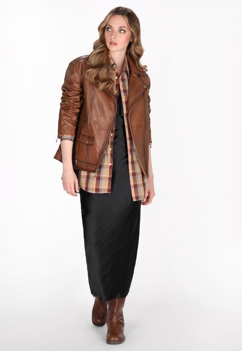 Dreimaster Jacke Frauen Cognac - Image 2