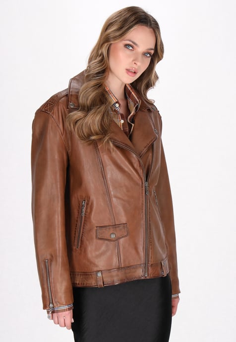 Dreimaster Jacke Frauen Cognac - Image 3