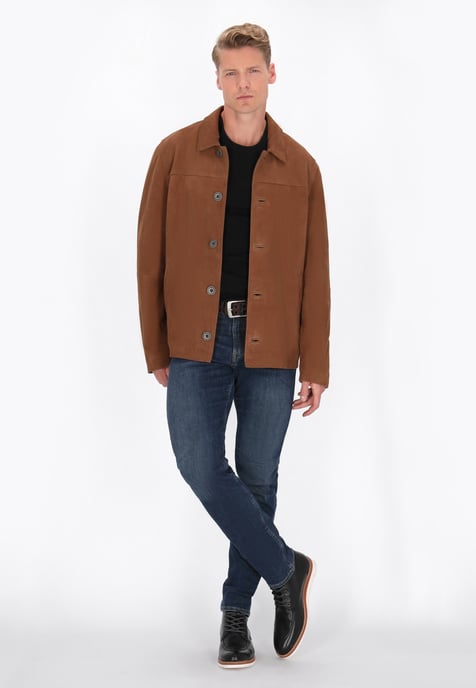 Dreimaster Jacke Männer Cognac - Image 2