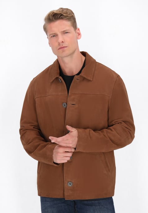 Dreimaster Jacke Männer Cognac - Image 3
