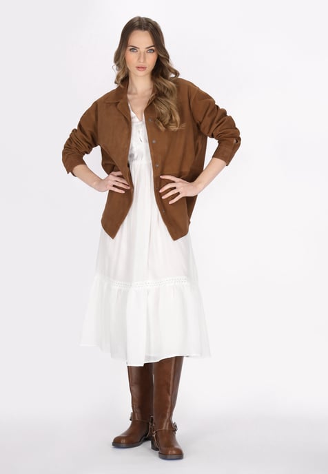 Dreimaster Jacke Frauen Cognac - Image 2