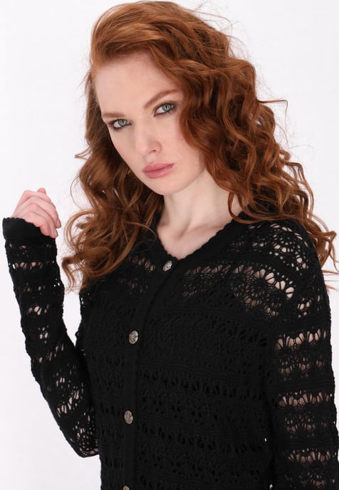 Dreimaster Strickjacke Frauen Schwarz - Image 5