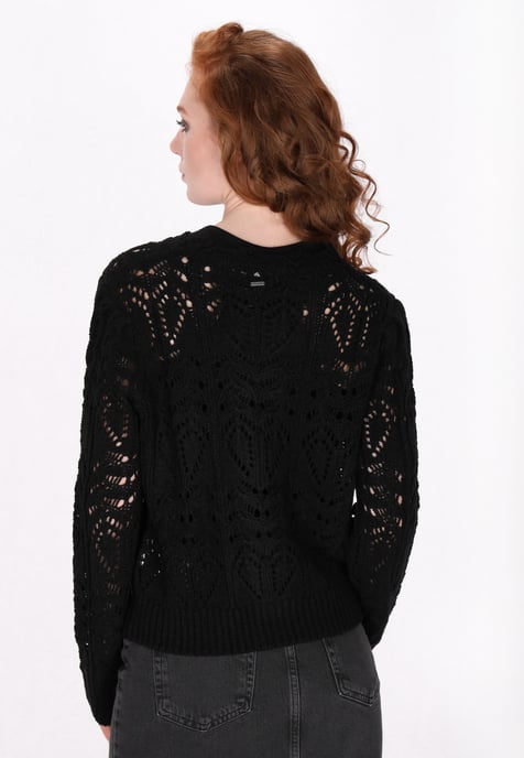 Dreimaster Strickjacke Frauen Schwarz - Image 4