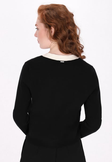 Dreimaster Strickjacke Frauen Schwarz - Image 4