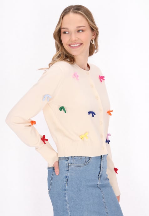 Mymo Strickjacke Frauen cremefarben - Image 3