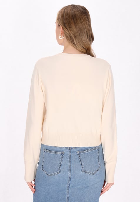 Mymo Strickjacke Frauen cremefarben - Image 4