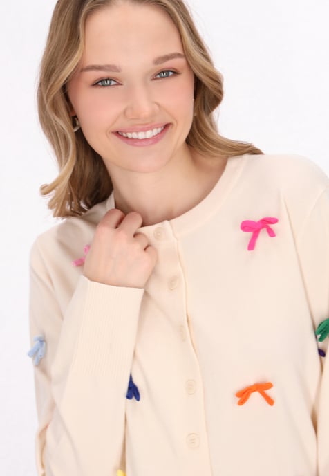 Mymo Strickjacke Frauen cremefarben - Image 5