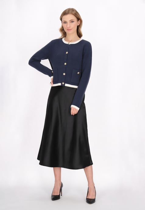 Dreimaster Strickjacke Frauen marineblau cremeweiß - Image 2