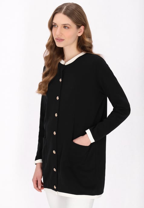 Dreimaster Strickjacke Frauen Schwarz - Image 3