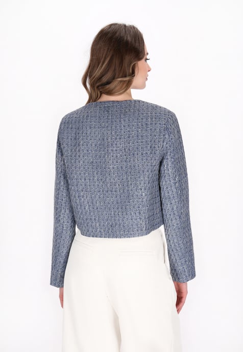 Dreimaster Blazer Frauen Marine Glitzer - Image 4