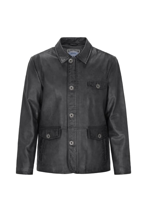 Dreimaster Lederjacke Männer grau - Image 1