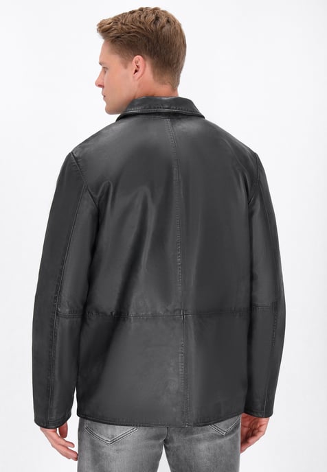 Dreimaster Lederjacke Männer grau - Image 4