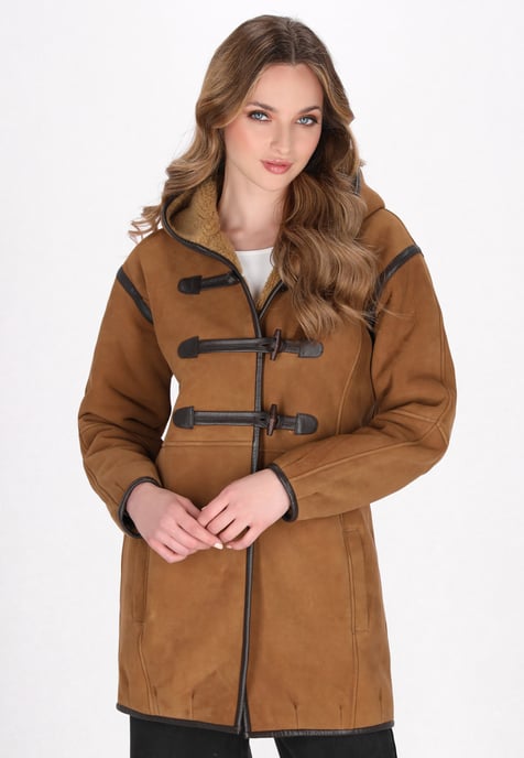 Dreimaster Mantel Frauen Cognacbraun - Image 3